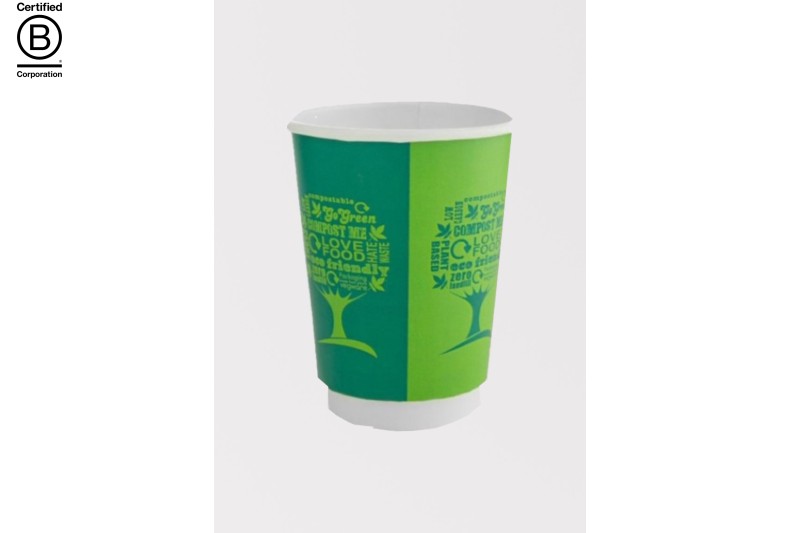 8oz Vegware Dbl Wall Green Tree Cup (VDW-08-GT) 20x25